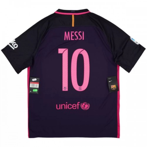 Maglia ufficiale Barcellona Messi 10 2016-17 Trasferta Retro per Uomo Maglia ufficiale Barcellona Messi 10 2016-17 Trasferta Retro per Uomo