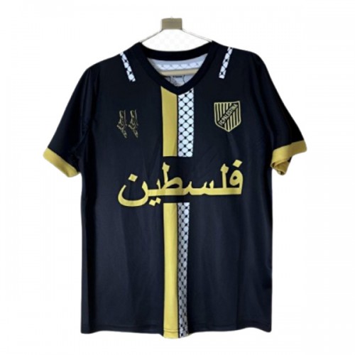 Maglia ufficiale FC Palestina 2025-26 Nera per Uomo Maglia ufficiale FC Palestina 2025-26 Nera per Uomo