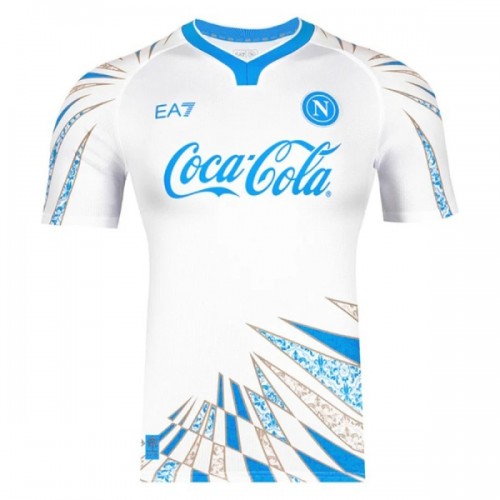 Maglia ufficiale SSC Napoli Pre-Match 2025-26 Bianca per Uomo Maglia ufficiale SSC Napoli Pre-Match 2025-26 Bianca per Uomo