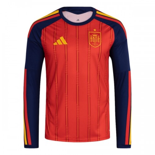 Maglia da Calcio a Maniche Lunghe Spagna Casa Mondiali 2026 per Uomo Maglia da Calcio a Maniche Lunghe Spagna Casa Mondiali 2026 per Uomo