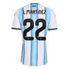 Maglia ufficiale Argentina Lautaro Martinez 22 Casa Mondiali 2026 per Bambino