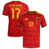 Maglia ufficiale Belgio De Ketelaere 17 Casa Mondiali 2026 per Uomo