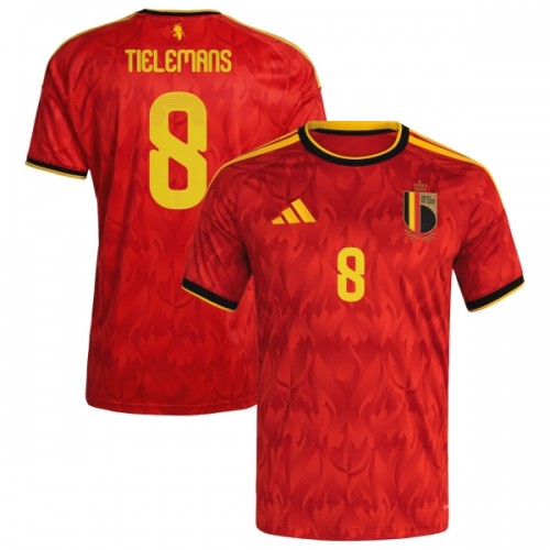 Maglia ufficiale Belgio Tielemans 8 Casa Mondiali 2026 per Uomo Maglia ufficiale Belgio Tielemans 8 Casa Mondiali 2026 per Uomo