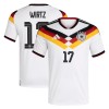 Maglia ufficiale Germania Wirtz 17 Casa Mondiali 2026 per Uomo