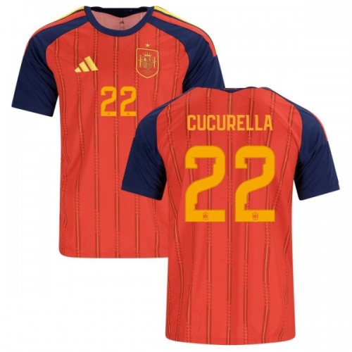 Maglia ufficiale Spagna Cucurella 22 Casa Mondiali 2026 per Uomo Maglia ufficiale Spagna Cucurella 22 Casa Mondiali 2026 per Uomo
