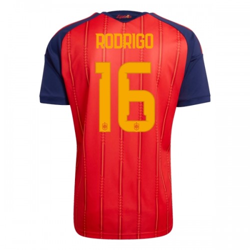 Maglia ufficiale Spagna Rodrigo 16 Casa Mondiali 2026 per Uomo Maglia ufficiale Spagna Rodrigo 16 Casa Mondiali 2026 per Uomo