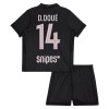 Maglia ufficiale Paris Saint Germain D. Doue 14 4th Jordan 2025-26 per Bambino