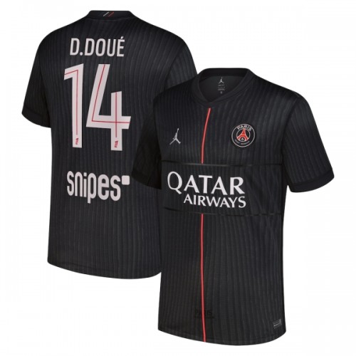 Maglia ufficiale Paris Saint Germain D. Doue 14 4th Jordan 2025-26 per Uomo Maglia ufficiale Paris Saint Germain D. Doue 14 4th Jordan 2025-26 per Uomo