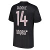 Maglia ufficiale Paris Saint Germain D. Doue 14 4th Jordan 2025-26 per Uomo