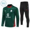 AC Milan Felpe da Allenamento Quarto-Zip 2025-26 Verde per Bambino AC Milan Felpe da Allenamento Quarto-Zip 2025-26 Verde per Bambino