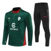 AC Milan Felpe da Allenamento Quarto-Zip 2025-26 Verde per Uomo