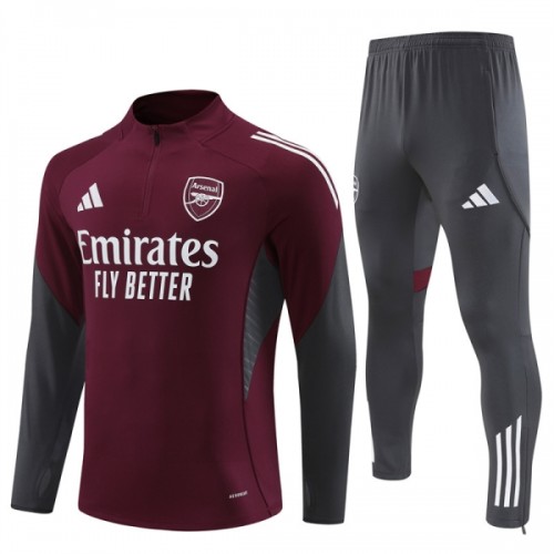 Arsenal Felpe da Allenamento Quarto-Zip 2025-26 Rossa per Uomo Arsenal Felpe da Allenamento Quarto-Zip 2025-26 Rossa per Uomo