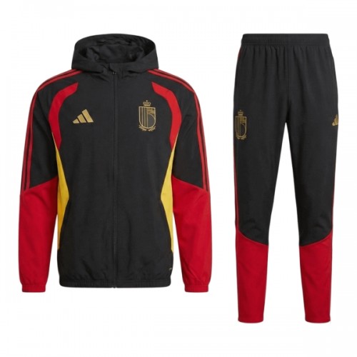 Belgio Felpe con Cappuccio da Allenamento 2026-27 Nera per Uomo Belgio Felpe con Cappuccio da Allenamento 2026-27 Nera per Uomo