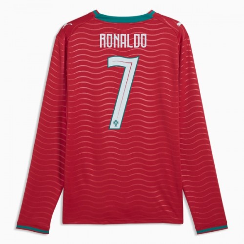 Maglia da Calcio a Maniche Lunghe Portogallo Ronaldo 7 Casa Mondiali 2026 per Uomo Maglia da Calcio a Maniche Lunghe Portogallo Ronaldo 7 Casa Mondiali 2026 per Uomo