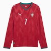 Maglia da Calcio a Maniche Lunghe Portogallo Ronaldo 7 Casa Mondiali 2026 per Uomo