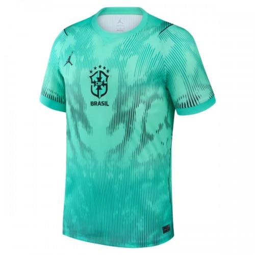 Maglia da Calcio Portiere Brasile Trasferta Mondiali 2026 Verde per Uomo Maglia da Calcio Portiere Brasile Trasferta Mondiali 2026 Verde per Uomo