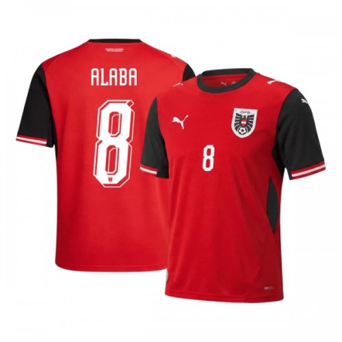 Maglia ufficiale Austria Alaba 8 Casa Mondiali 2026 per Uomo Maglia ufficiale Austria Alaba 8 Casa Mondiali 2026 per Uomo