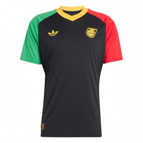 Maglia ufficiale Giamaica Pre-Match Mondiali 2026 Nera per Uomo Maglia ufficiale Giamaica Pre-Match Mondiali 2026 Nera per Uomo