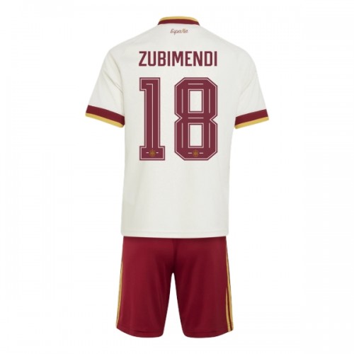 Maglia ufficiale Spagna Zubimendi 18 Trasferta Mondiali 2026 per Bambino Maglia ufficiale Spagna Zubimendi 18 Trasferta Mondiali 2026 per Bambino