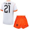 Maglia ufficiale Paesi Bassi F. De Jong 21 Trasferta Mondiali 2026 per Bambino Maglia ufficiale Paesi Bassi F. De Jong 21 Trasferta Mondiali 2026 per Bambino