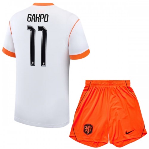 Maglia ufficiale Paesi Bassi Gakpo 11 Trasferta Mondiali 2026 per Bambino Maglia ufficiale Paesi Bassi Gakpo 11 Trasferta Mondiali 2026 per Bambino