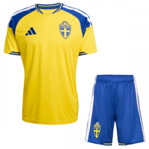Maglia ufficiale Svezia Casa Mondiali 2026 per Bambino Maglia ufficiale Svezia Casa Mondiali 2026 per Bambino