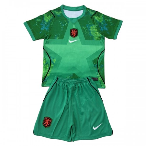 Maglia da Calcio Portiere Paesi Bassi Trasferta Mondiali 2026 per Bambino Maglia da Calcio Portiere Paesi Bassi Trasferta Mondiali 2026 per Bambino