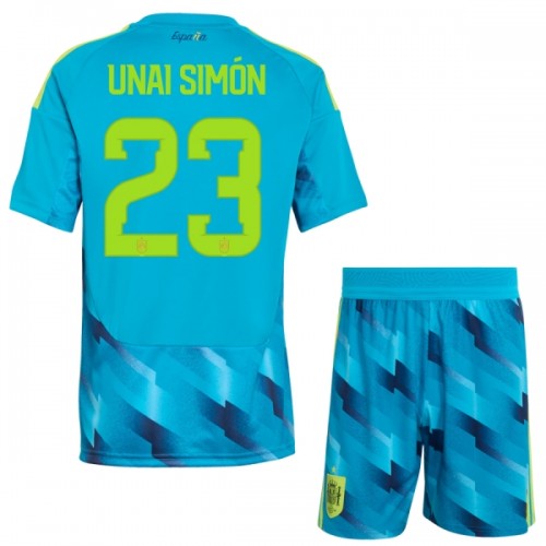 Maglia da Calcio Portiere Spagna Unai Simon 23 Mondiali 2026 per Bambino Maglia da Calcio Portiere Spagna Unai Simon 23 Mondiali 2026 per Bambino