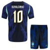 Maglia ufficiale Brasile Ronaldinho 10 Trasferta Mondiali 2026 per Bambino Maglia ufficiale Brasile Ronaldinho 10 Trasferta Mondiali 2026 per Bambino