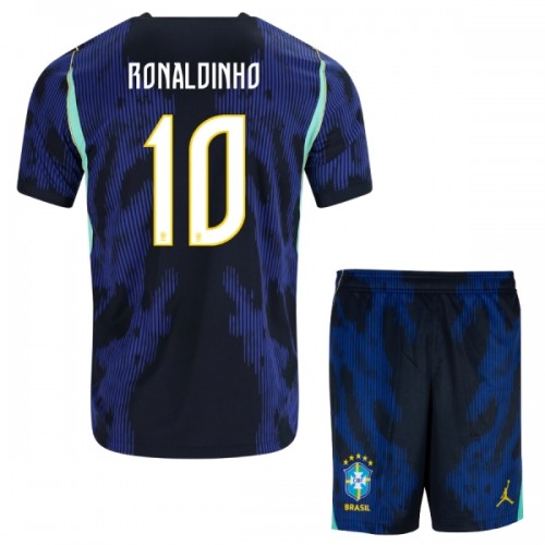 Maglia ufficiale Brasile Ronaldinho 10 Trasferta Mondiali 2026 per Bambino Maglia ufficiale Brasile Ronaldinho 10 Trasferta Mondiali 2026 per Bambino