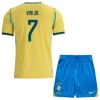 Maglia ufficiale Brasile Vini JR. 7 Casa Mondiali 2026 per Bambino Maglia ufficiale Brasile Vini JR. 7 Casa Mondiali 2026 per Bambino