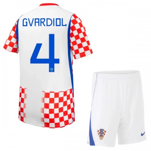 Maglia ufficiale Croazia Gvardiol 4 Casa Mondiali 2026 per Bambino Maglia ufficiale Croazia Gvardiol 4 Casa Mondiali 2026 per Bambino