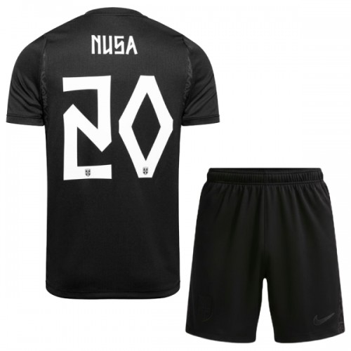 Maglia ufficiale Norvegia Nusa 20 Trasferta Mondiali 2026 per Bambino Maglia ufficiale Norvegia Nusa 20 Trasferta Mondiali 2026 per Bambino