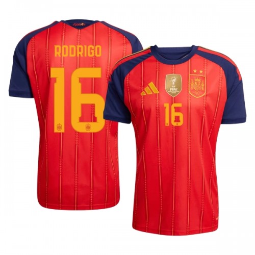 Maglia ufficiale Spagna 2 Stars Rodrigo 16 Casa Mondiali 2026 per Uomo Maglia ufficiale Spagna 2 Stars Rodrigo 16 Casa Mondiali 2026 per Uomo
