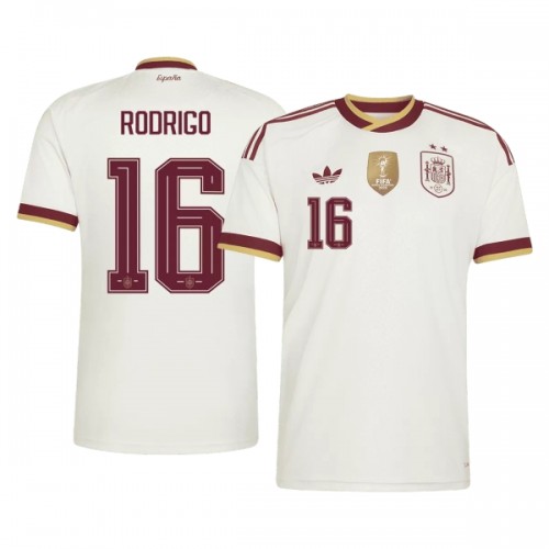 Maglia ufficiale Spagna 2 Stars Rodrigo 16 Trasferta Mondiali 2026 per Uomo Maglia ufficiale Spagna 2 Stars Rodrigo 16 Trasferta Mondiali 2026 per Uomo