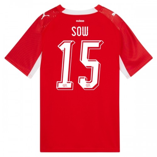 Maglia ufficiale Svizzera Djibril Sow 15 Casa Mondiali 2026 per Uomo Maglia ufficiale Svizzera Djibril Sow 15 Casa Mondiali 2026 per Uomo