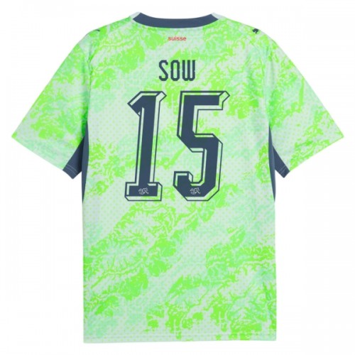 Maglia ufficiale Svizzera Djibril Sow 15 Trasferta Mondiali 2026 per Uomo Maglia ufficiale Svizzera Djibril Sow 15 Trasferta Mondiali 2026 per Uomo