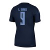 Maglia ufficiale Uruguay Luis Suarez 9 Trasferta Mondiali 2026 per Uomo Maglia ufficiale Uruguay Luis Suarez 9 Trasferta Mondiali 2026 per Uomo