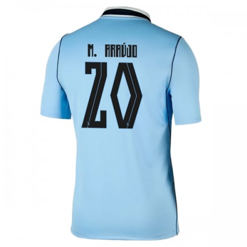 Maglia ufficiale Uruguay Maximiliano Araujo 20 Casa Mondiali 2026 per Uomo Maglia ufficiale Uruguay Maximiliano Araujo 20 Casa Mondiali 2026 per Uomo