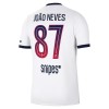 Maglia ufficiale Paris Saint Germain Joao Neves 87 Trasferta 2026-27 per Uomo