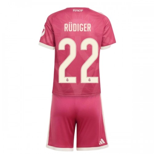 Maglia ufficiale Real Madrid Rudiger 22 Alternativa 2026-27 per Bambino Maglia ufficiale Real Madrid Rudiger 22 Alternativa 2026-27 per Bambino