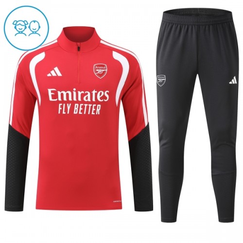 Arsenal Felpe da Allenamento Quarto-Zip 2026-27 Rossa per Bambino Arsenal Felpe da Allenamento Quarto-Zip 2026-27 Rossa per Bambino