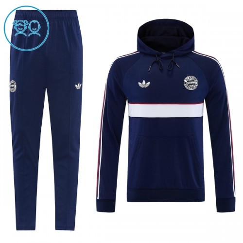 Bayern Monaco Hoodie Felpe da Allenamento 2026-27 Marina per Bambino Bayern Monaco Hoodie Felpe da Allenamento 2026-27 Marina per Bambino