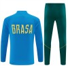 Brasile Felpe da Allenamento Quarto-Zip 2026-27 Blu per Uomo
