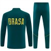 Brasile Felpe da Allenamento Quarto-Zip 2026-27 Verde per Uomo