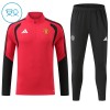 Manchester United Felpe da Allenamento Quarto-Zip 2026-27 Rossa per Bambino