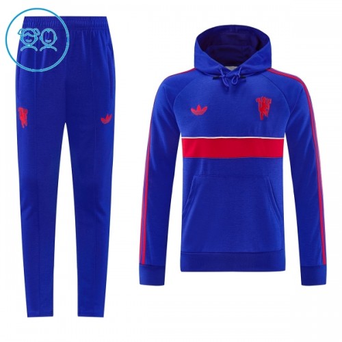 Manchester United Hoodie Felpe da Allenamento 2026-27 Blu per Bambino Manchester United Hoodie Felpe da Allenamento 2026-27 Blu per Bambino