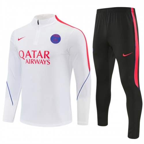 Paris Saint Germain Felpe da Allenamento Quarto-Zip 2026-27 Bianca per Uomo Paris Saint Germain Felpe da Allenamento Quarto-Zip 2026-27 Bianca per Uomo