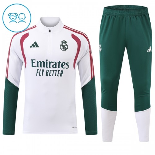 Real Madrid Felpe da Allenamento Quarto-Zip 2026-27 Bianca per Bambino Real Madrid Felpe da Allenamento Quarto-Zip 2026-27 Bianca per Bambino
