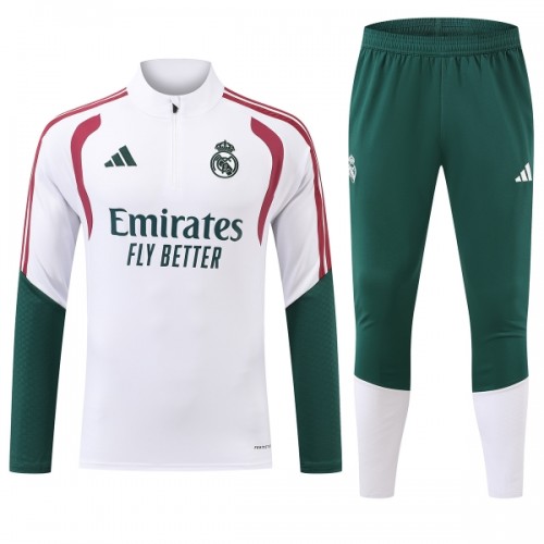 Real Madrid Felpe da Allenamento Quarto-Zip 2026-27 Bianca per Uomo Real Madrid Felpe da Allenamento Quarto-Zip 2026-27 Bianca per Uomo